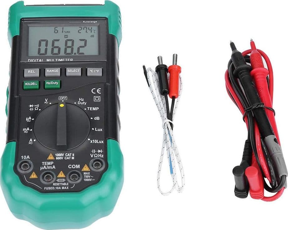 Multimetro Digitale LCD 4000counts con misurazioni ambientali, KPS-MT490 - 12