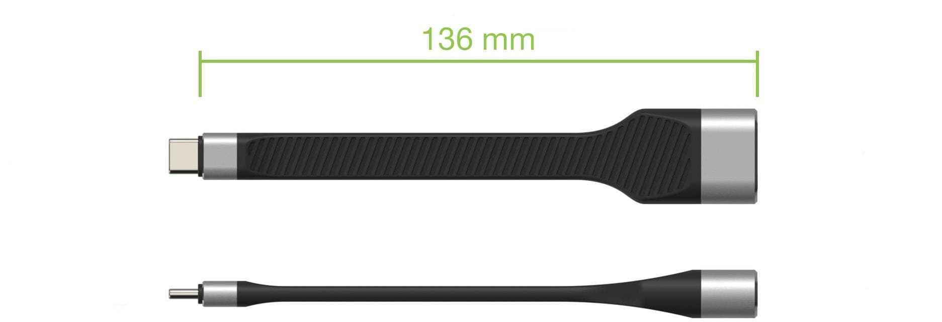 Cavo Corto Piatto USB-C&trade Maschio a HDMI Femmina FPC 13,6 cm - 12