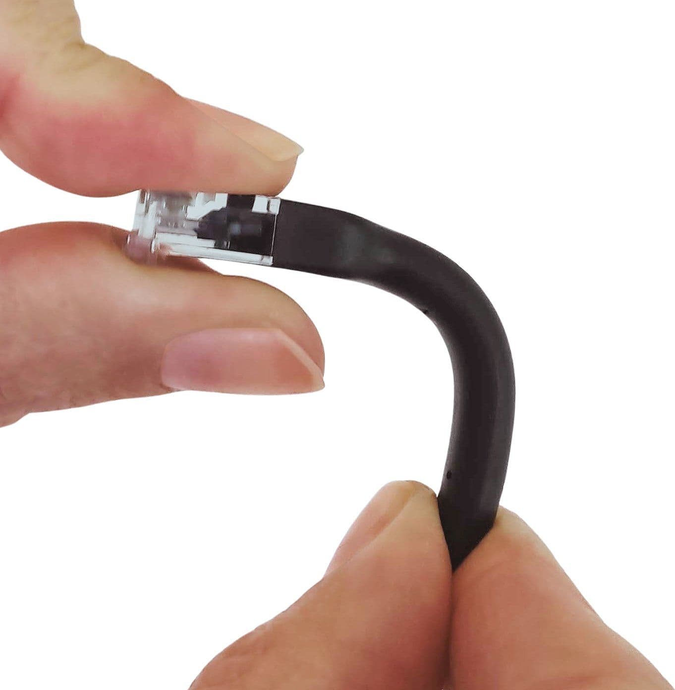 Cavo Slim Patch di Rete Pieghevole in Rame Cat.6A U/UTP 1m Nero - 15