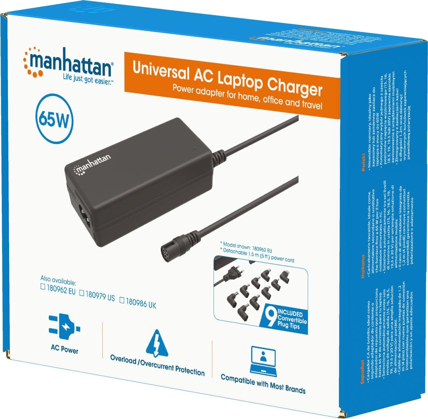 Caricatore Universale AC per Laptop 65W - 14