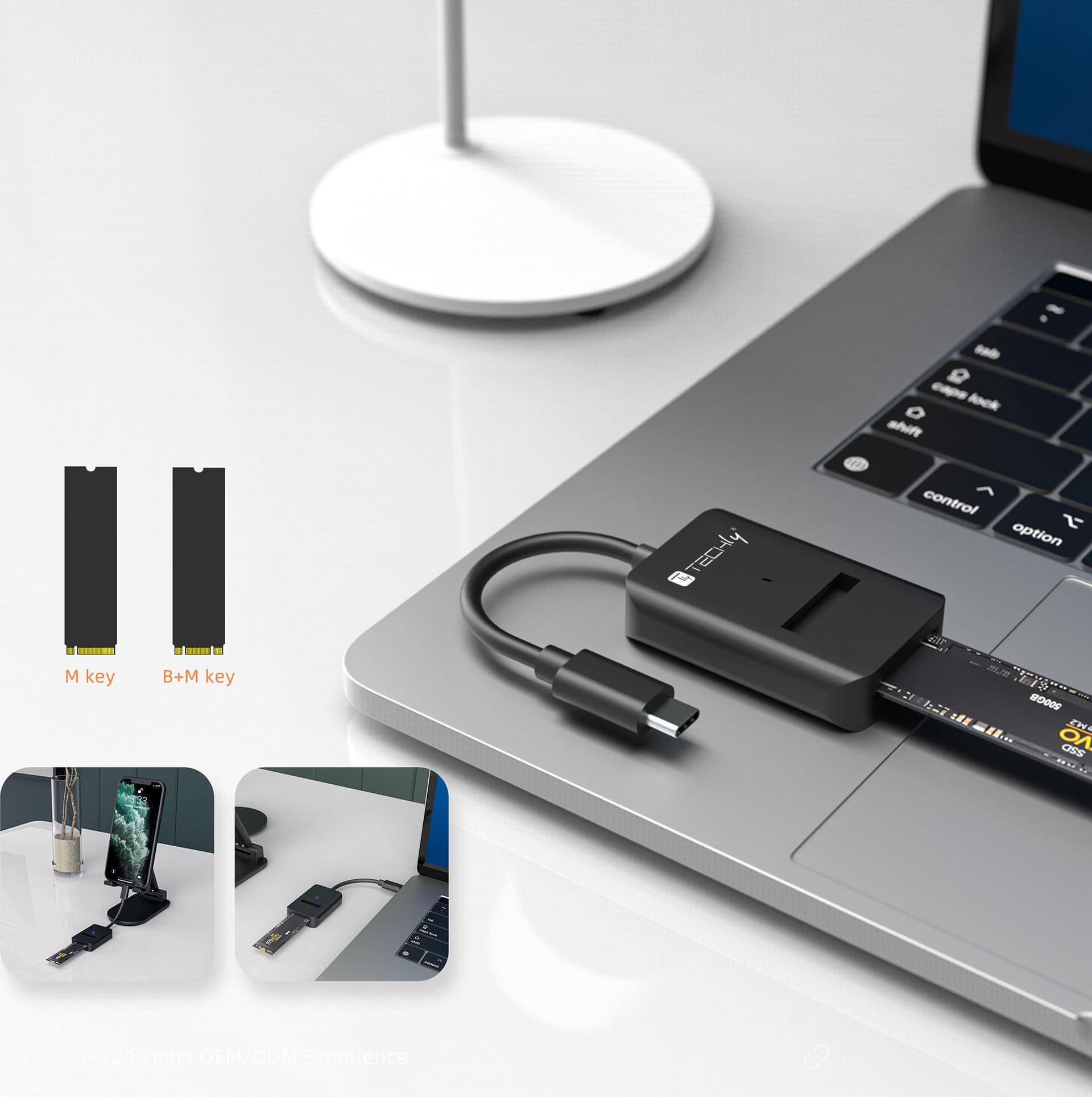 Adattatore SSD da USB-C&trade a NVMe/SATA M.2 - 13
