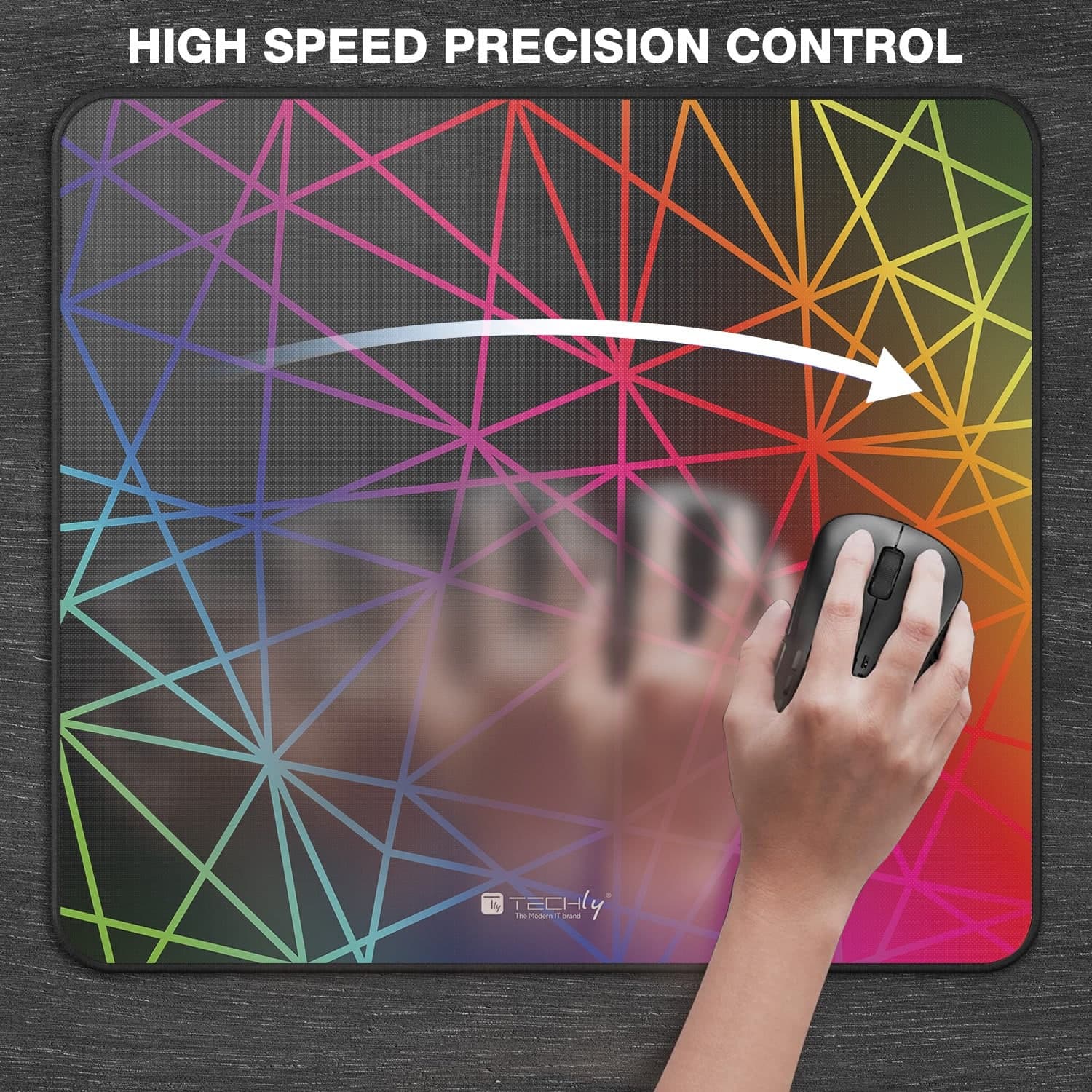 Tappetino Gaming Antiscivolo XL 450 x 400 mm Multicolor - 15