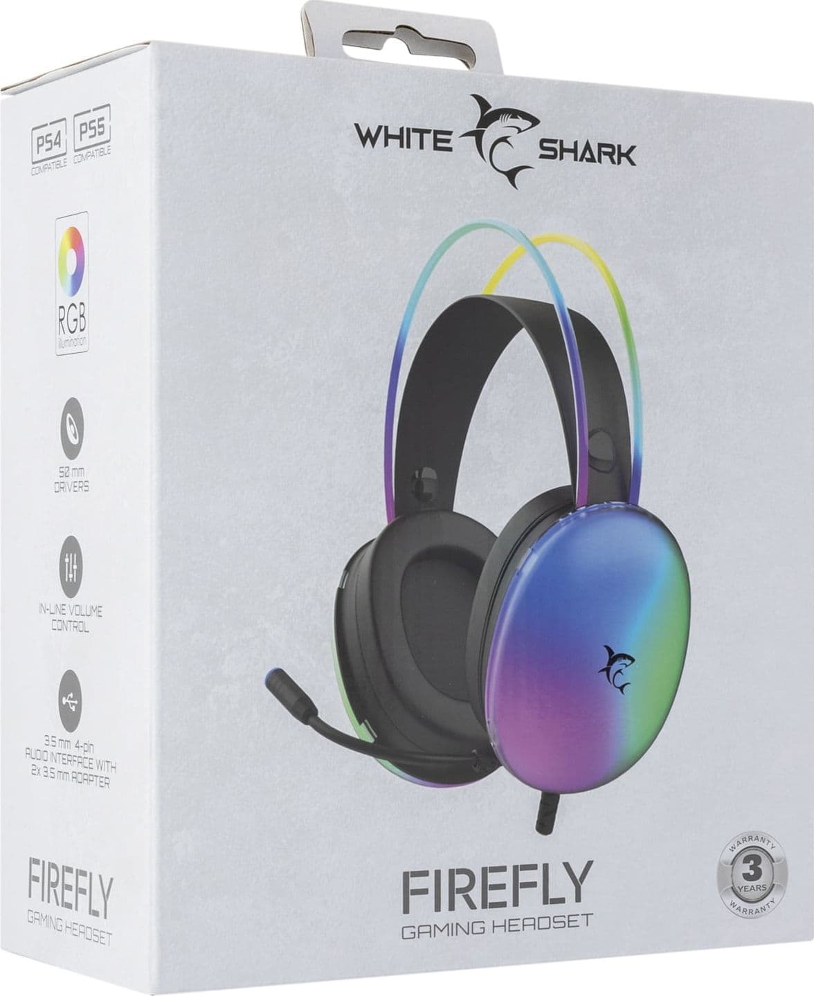 Cuffia Gaming Stereo con Microfono e Illuminazione RGB su Cuffie e Archetto Nero FIREFLY - 13