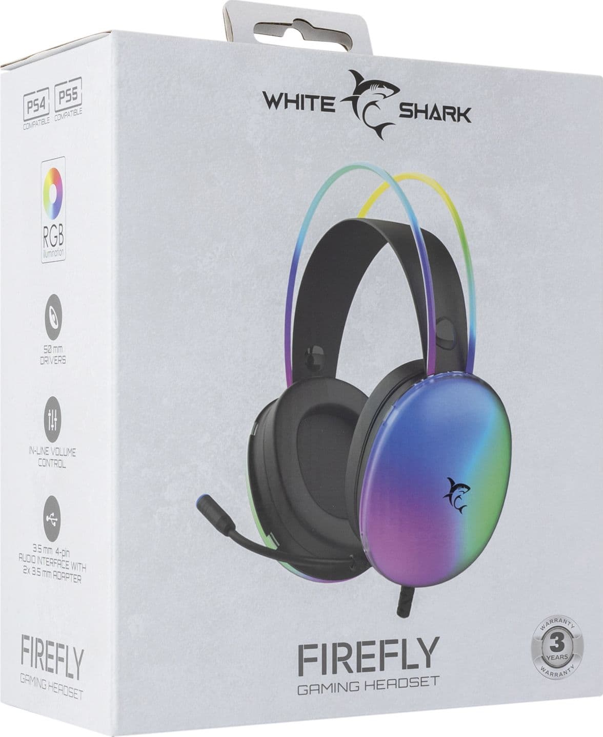 Cuffia Gaming Stereo con Microfono e Illuminazione RGB su Cuffie e Archetto Nero FIREFLY - 7