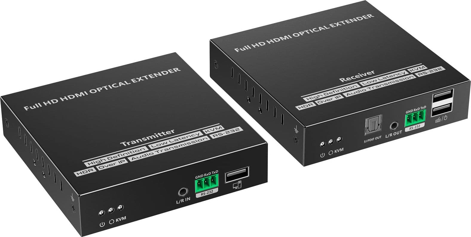 Extender Ottico KVM HDMI Over IP Full HD Non Compresso fino a 40Km - 14