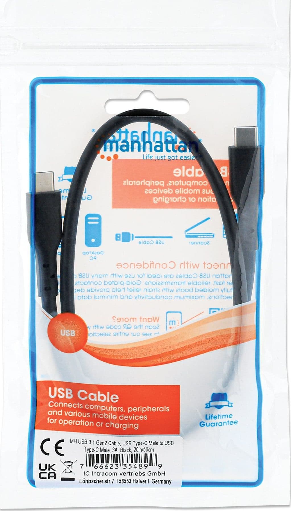 Cavo USB-C&trade Maschio/Maschio USB 3.2 Gen2 SuperSpeed 0,5m Nero - 15