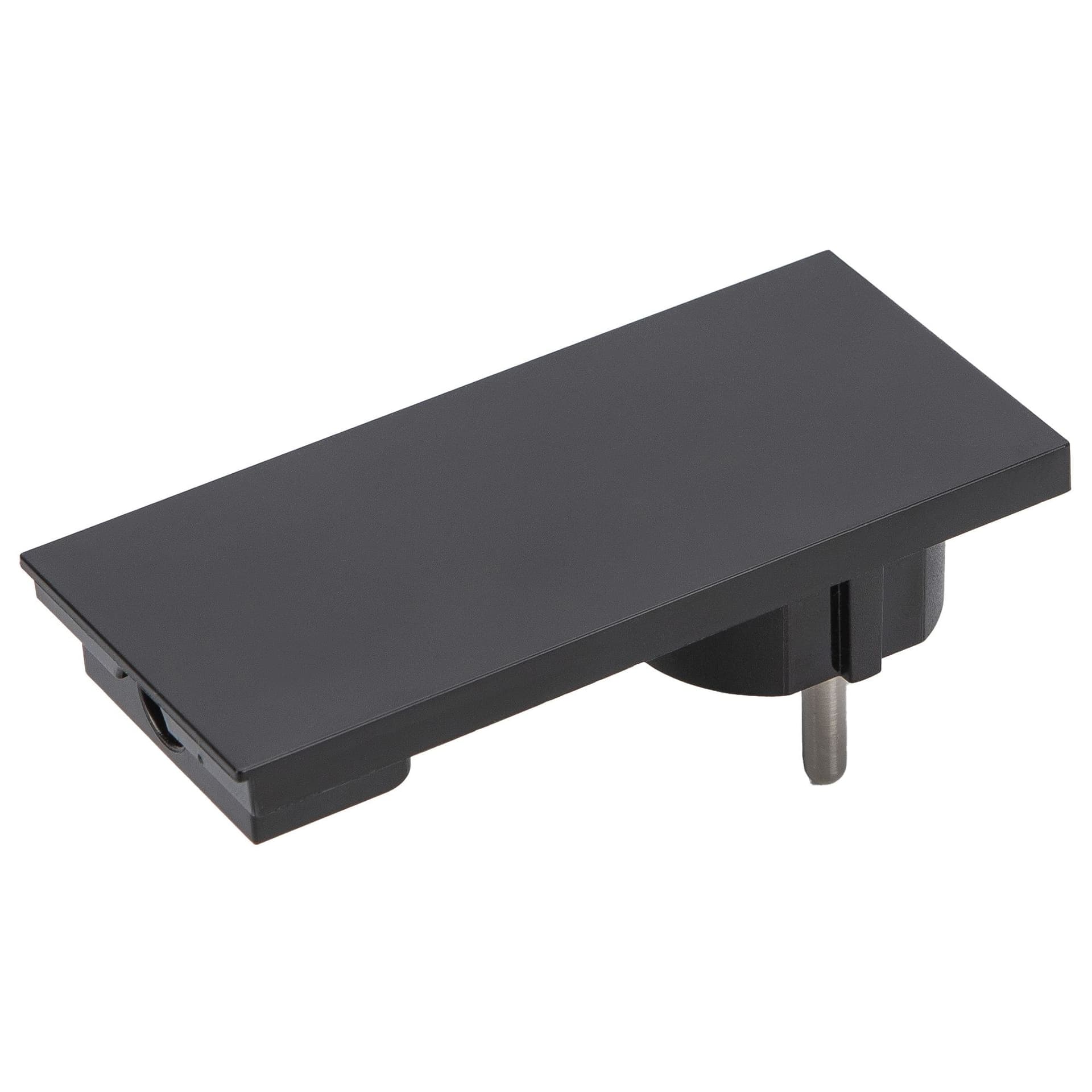 Spina Schuko 16A 2P+T Salvaspazio Super Sottile Smontabile Angolata Nero - 7