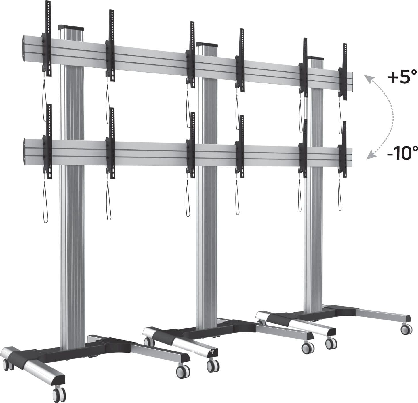 Supporto a Pavimento per 6 TV LCD/LED 22-55'' per Video Wall - 15