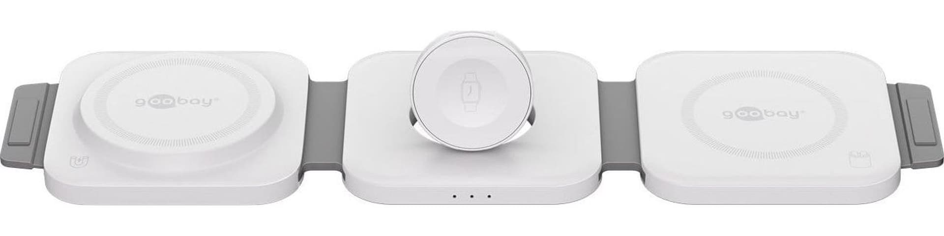 Caricatore Qi Wireless Caricabatterie 3in1 Stazione di Ricarica Pieghevole 15W - 10