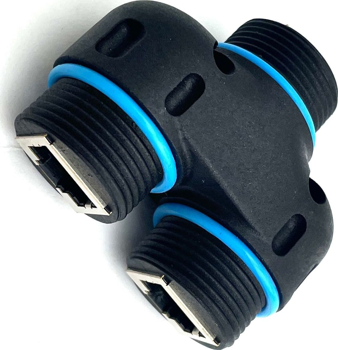 Accoppiatore Adattatore Cat.6 RJ45 1F/2F Configurazione 1:1 Impermeabile IP68 - 12