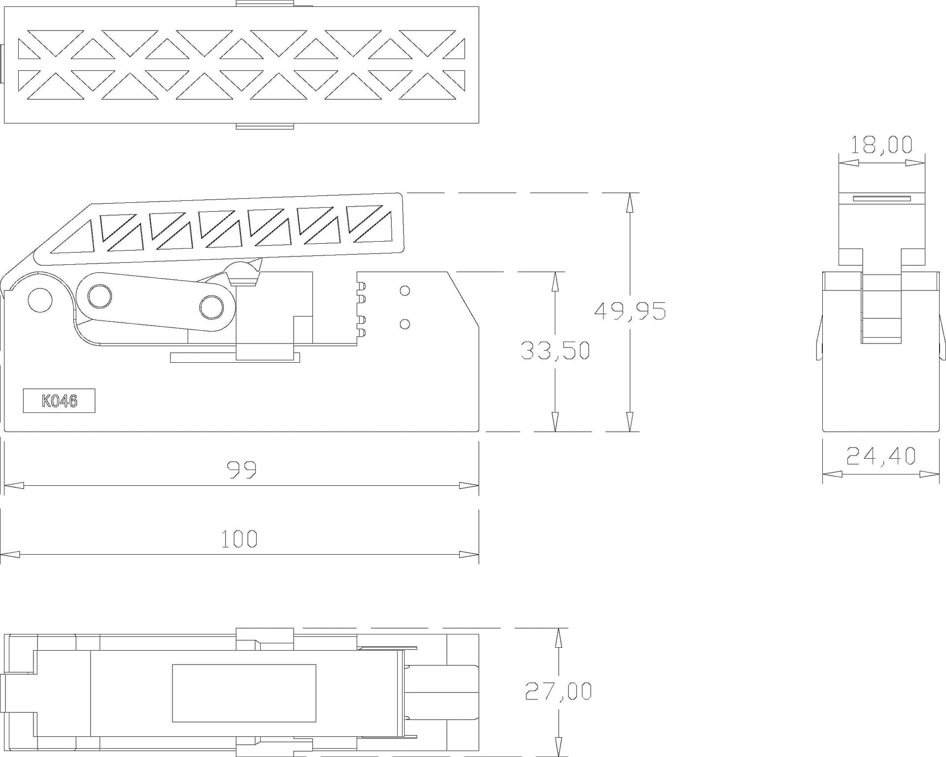 Kit 24 Frutti Cat.6 UTP 180&deg Keystone con Pinza Crimpatrice - 10
