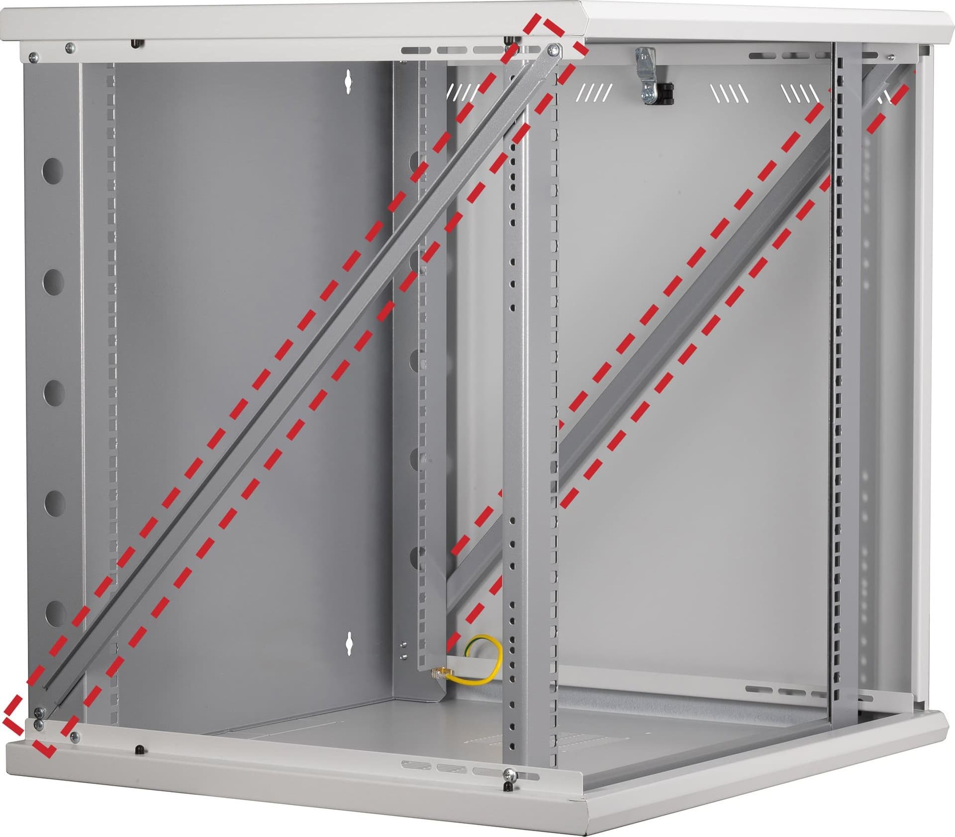 Coppia Barre di Rinforzo per Armadio Rack 13U P 600 mm - 7