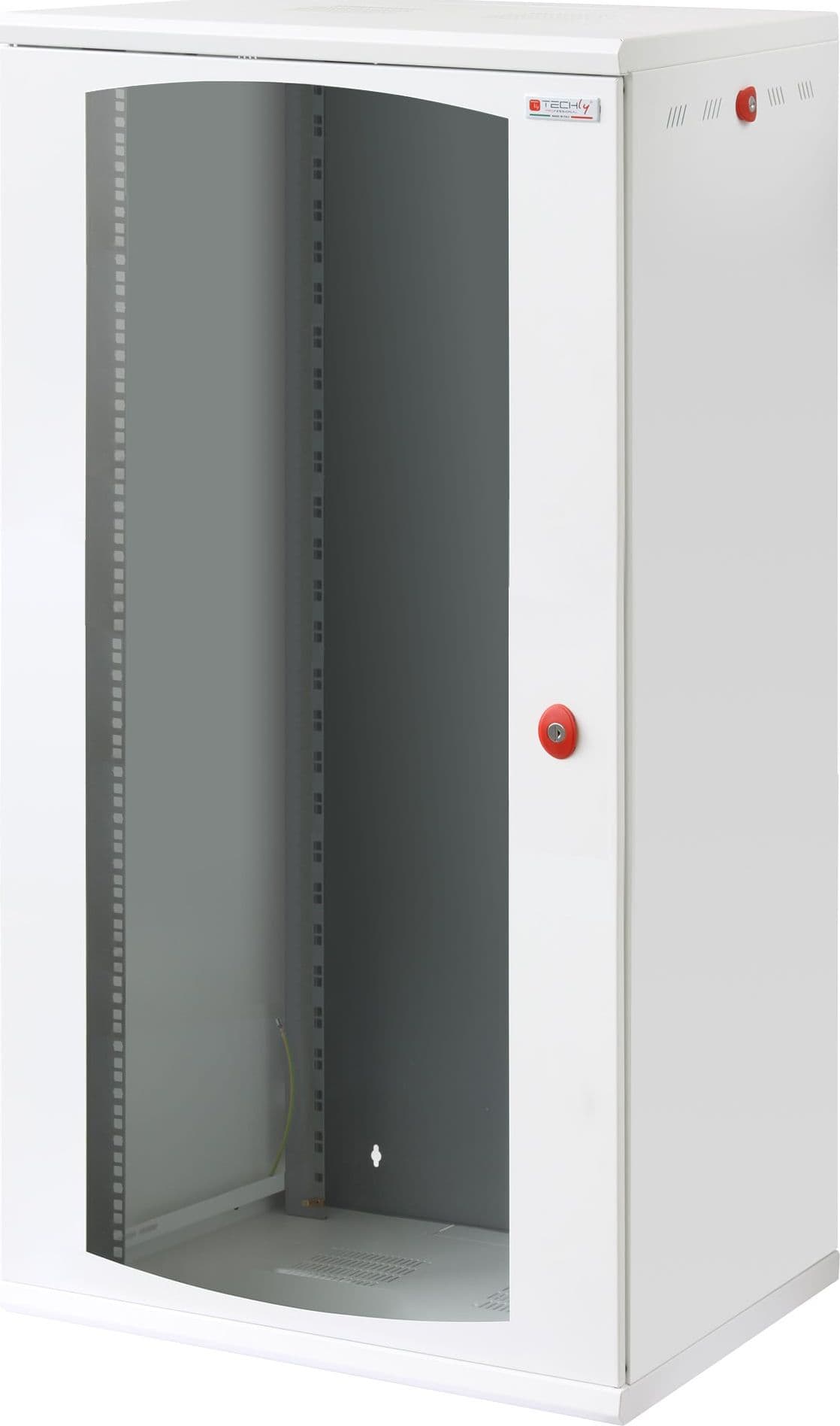 Armadio Rack 19'' a muro 22 unit&agrave sezione unica prof. 600mm Bianco - 16