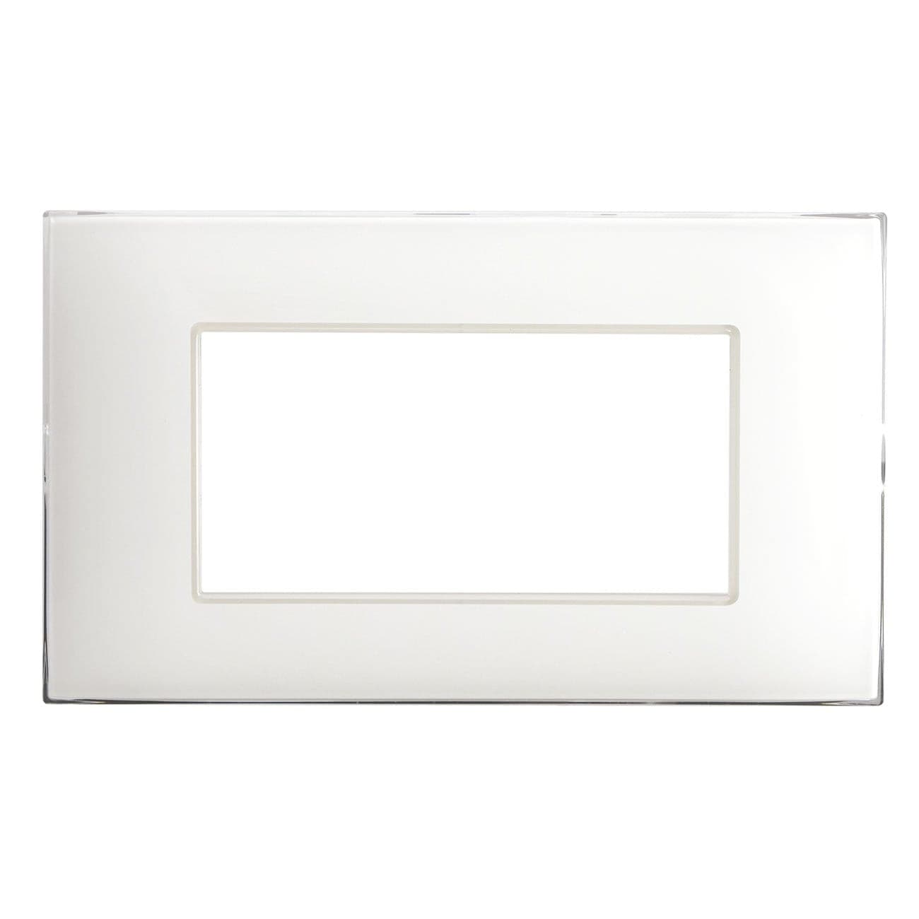 Placca Serie YOUNG 44 per Scatola Rettangolare 4 Moduli Bianco - 5