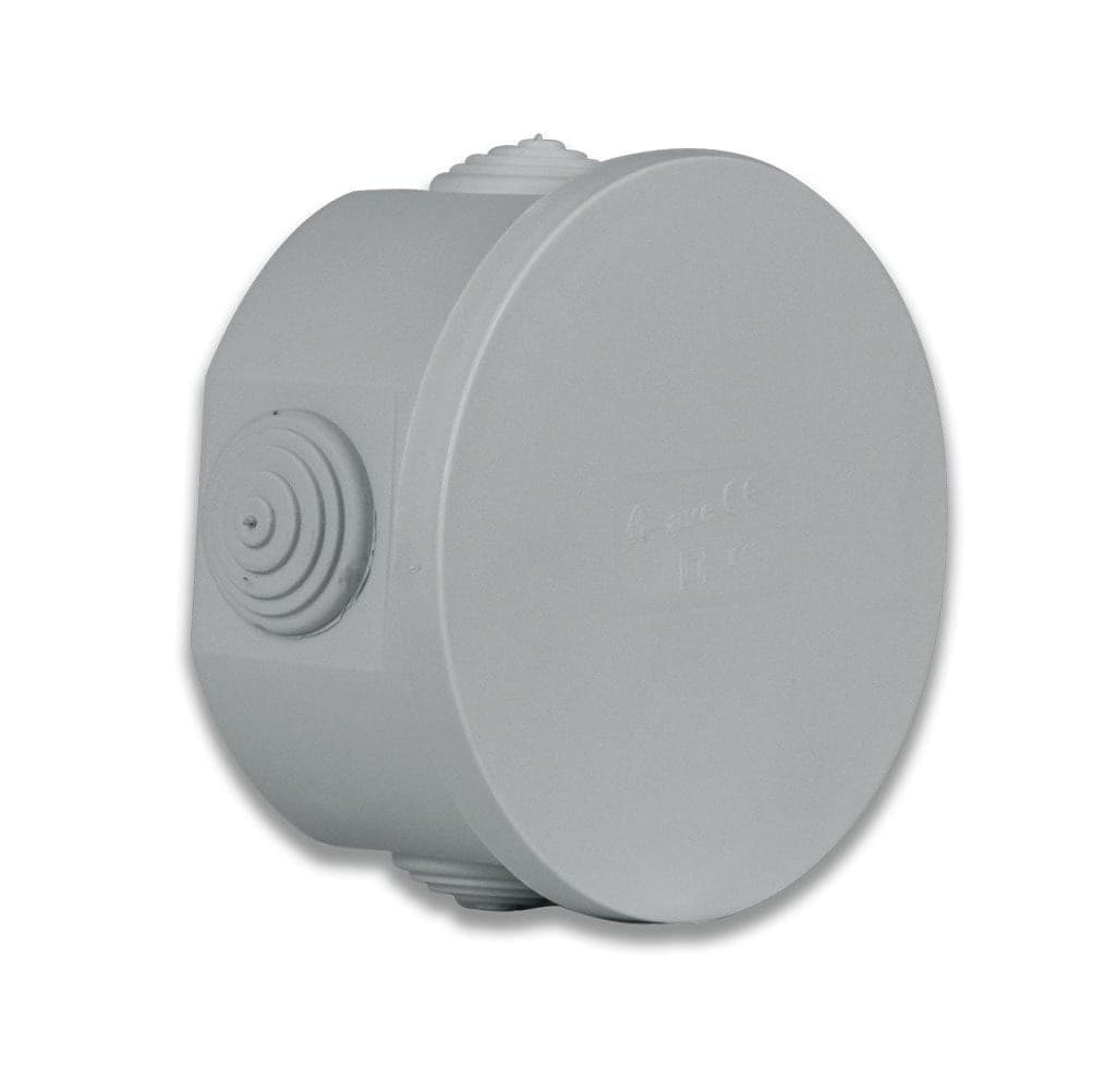 Scatola Rotonda IP44 di Derivazione da Parete con Passacavi - 3