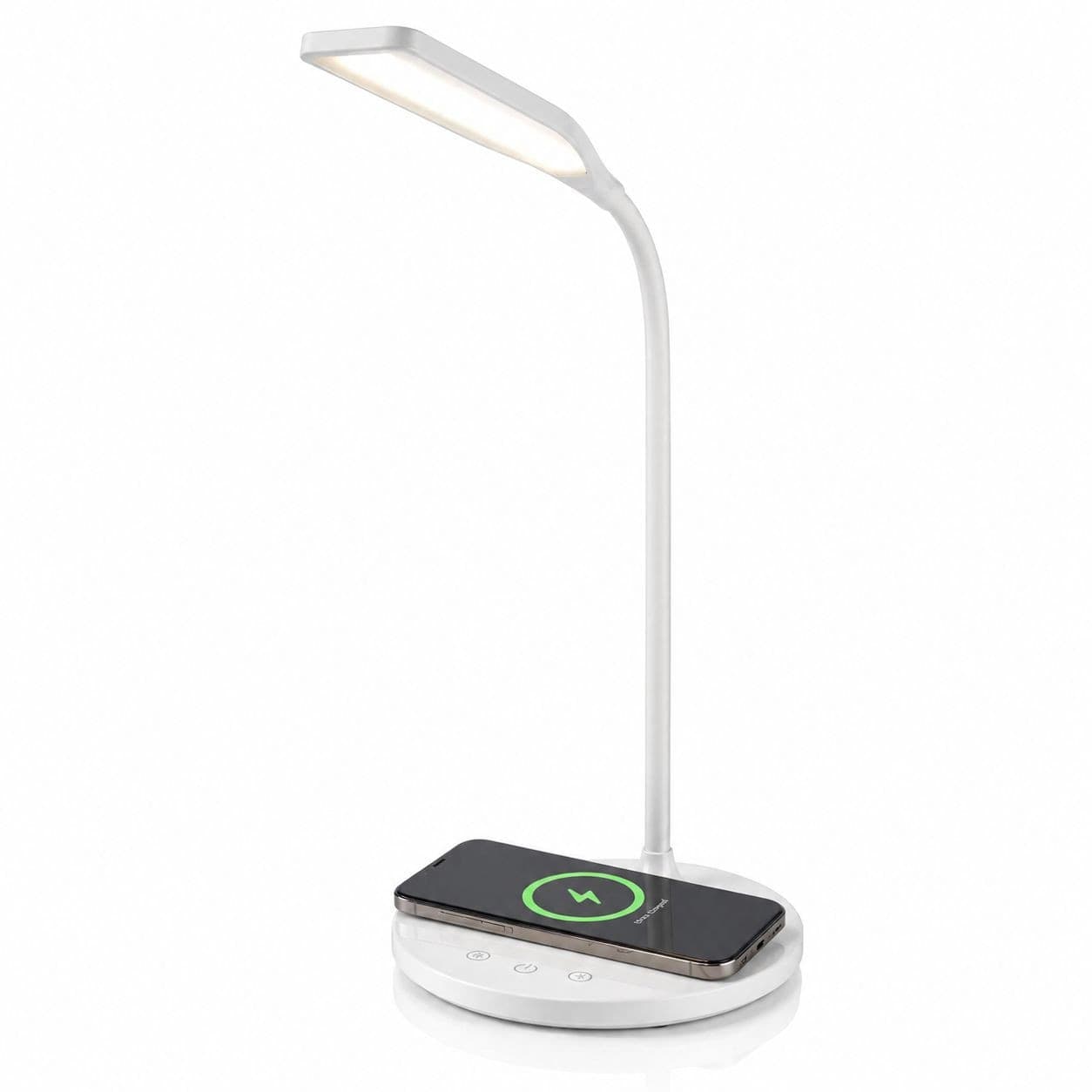 Lampada a 36 LED da Scrivania con Caricatore Wireless Integrato per Smartphone - 19