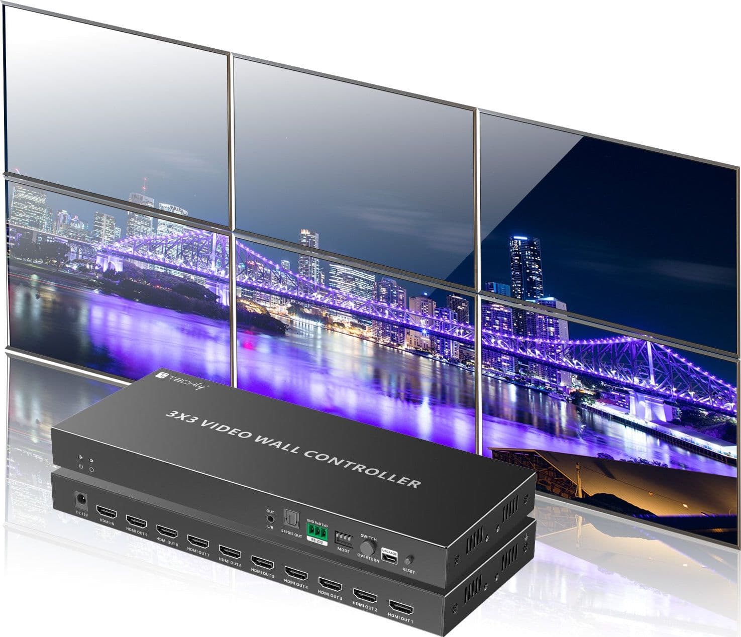 Controller per Video Wall 3x3 HDMI 9 Canali - 10