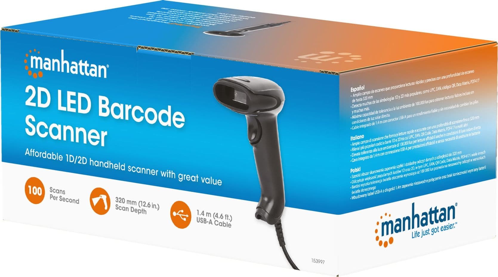 Lettore di Codici a Barre LED 2D USB - 18