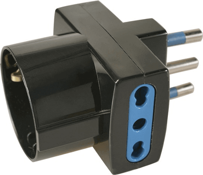 Adattatore Poly Pool PP0468 1 spina italiana 16A Nero