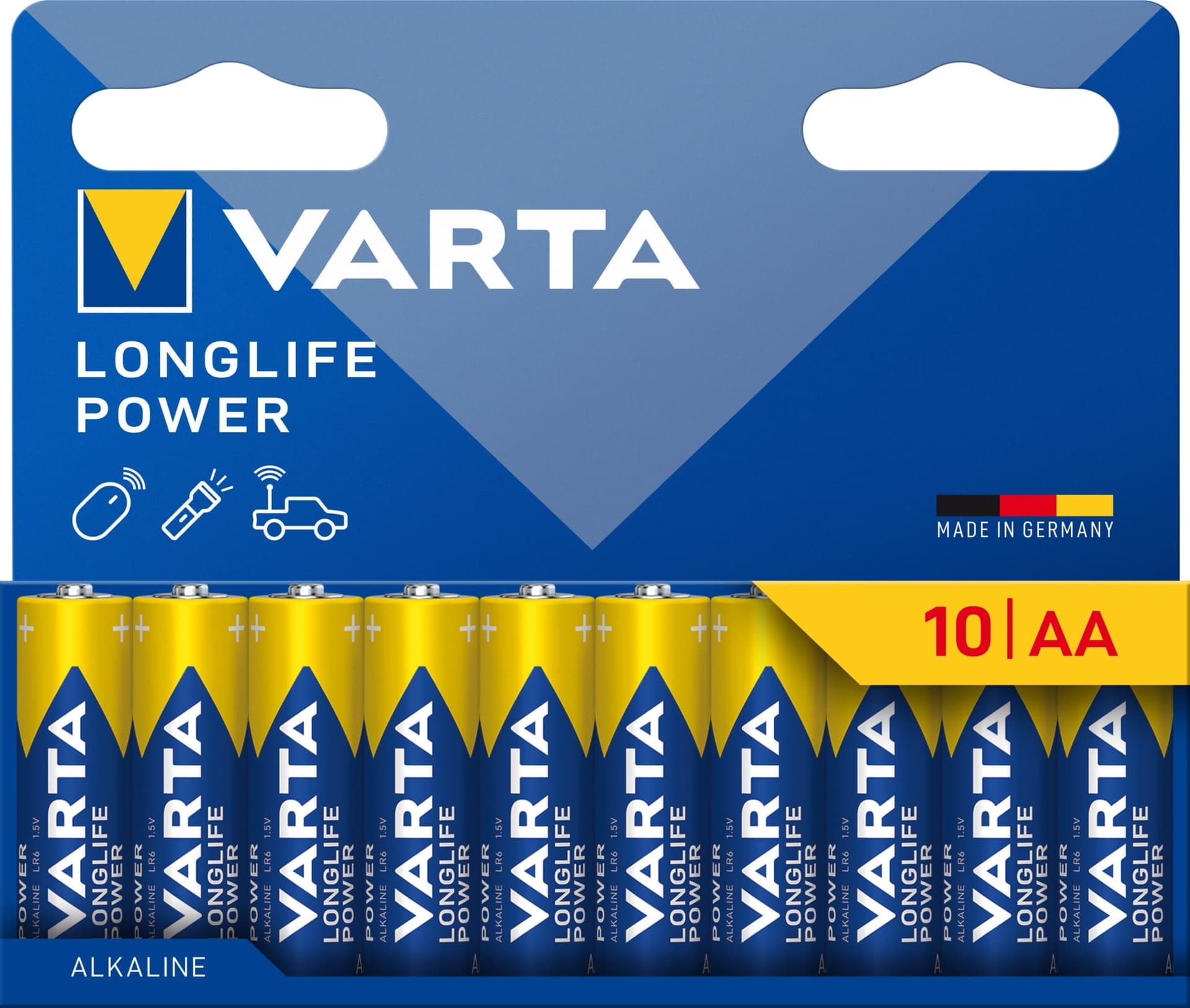Confezione 10 Batterie Varta Longlife Power Stilo AA - 6