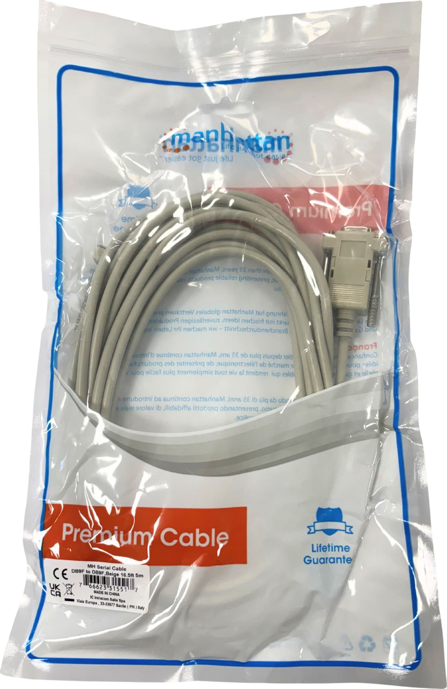 Cavo Pc/Pc Null Modem Cavo AT, AT cross over DB 9p. F/F 5 m - 10