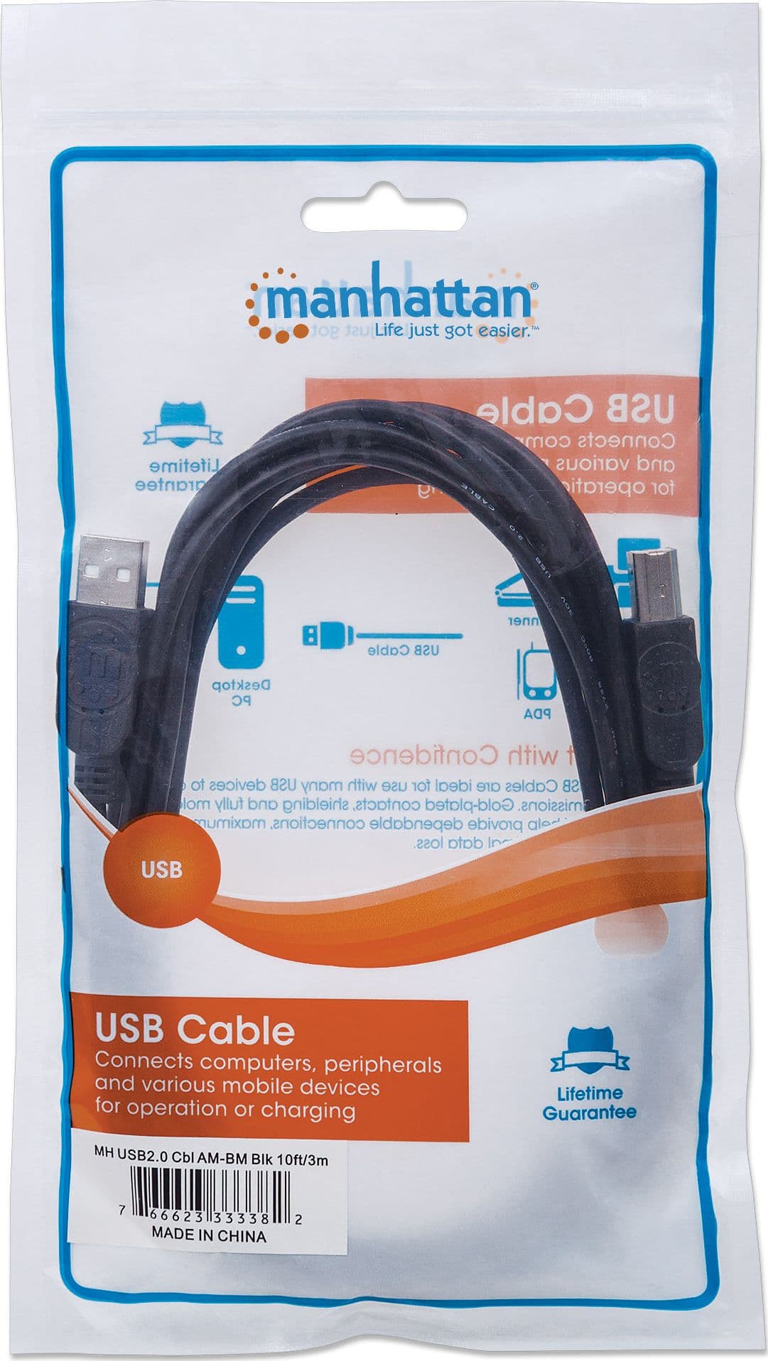 Cavo USB 2.0 A maschio/B maschio 3 m - 22