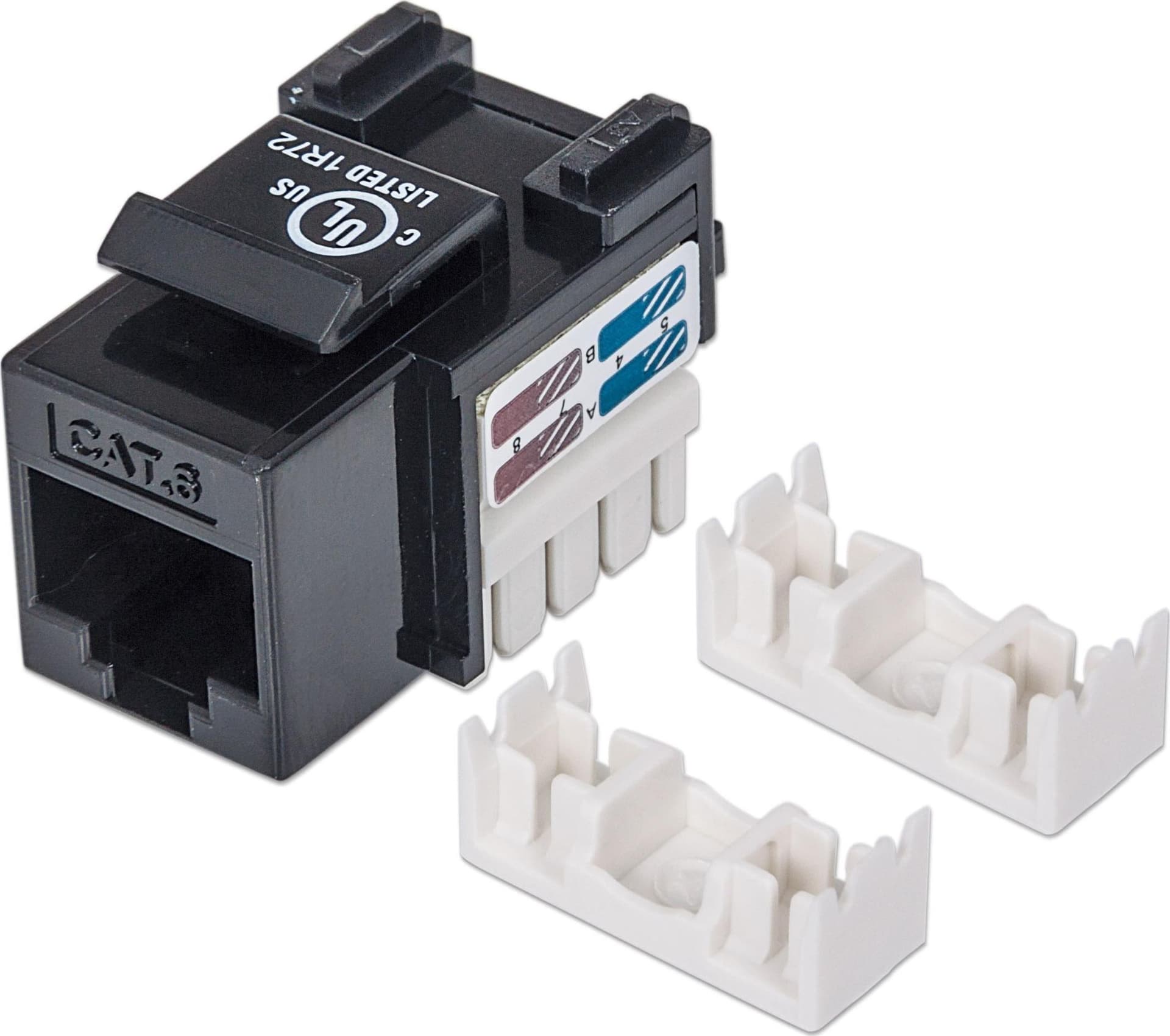 Frutto Keystone RJ45 Cat.6 UTP non schermato Nero - 4