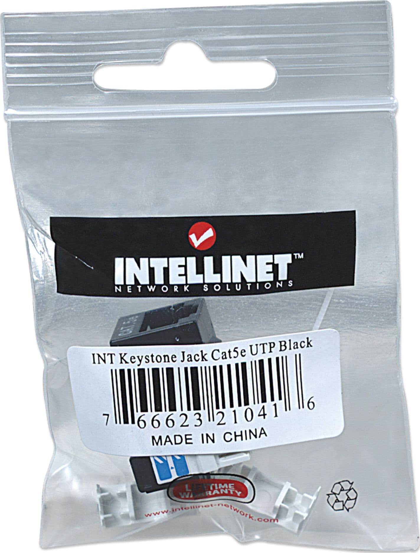 Frutto Keystone RJ45 Cat.5E UTP IDC 90&deg Nero - 9