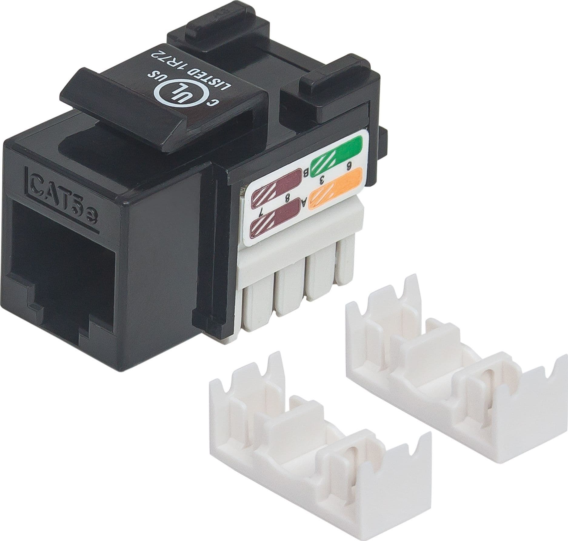 Frutto Keystone RJ45 Cat.5E UTP IDC 90&deg Nero - 6
