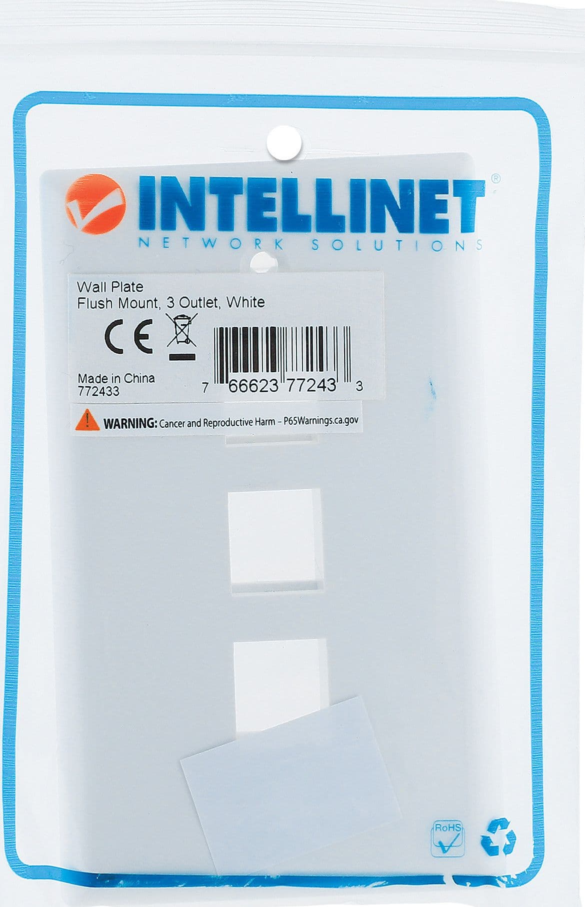 Placca Porta Frutti 3 Posti Mod.503 Bianco - 25