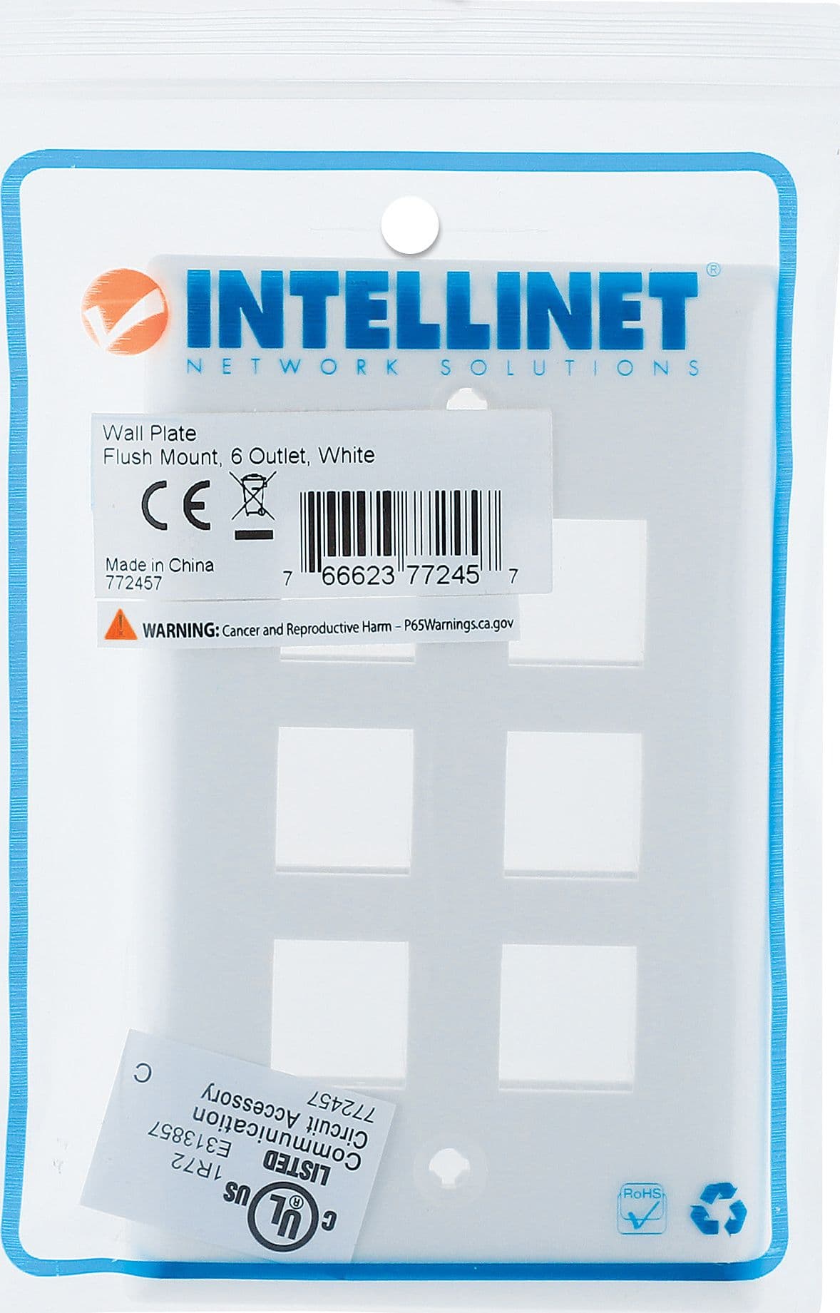 Placca Porta Frutti 6 Posti Mod.503 Bianco - 21