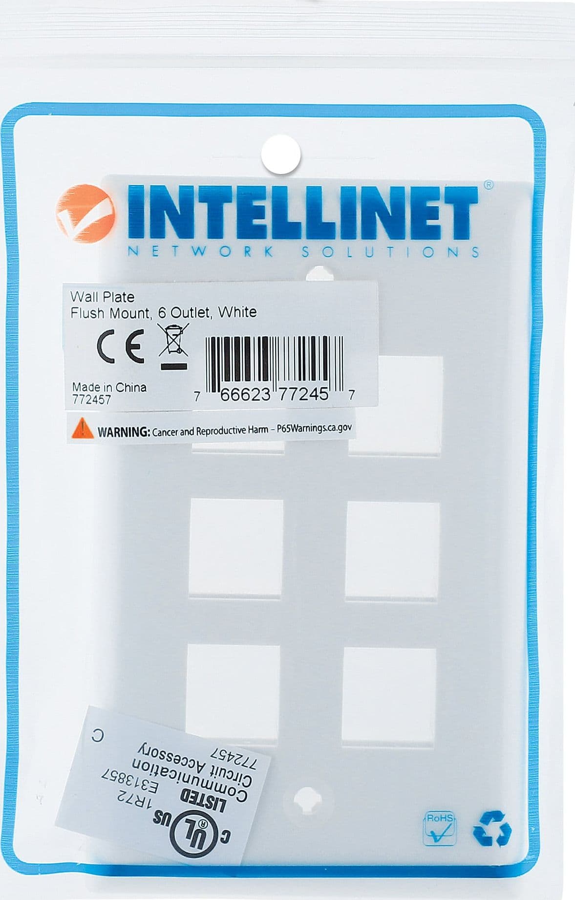 Placca Porta Frutti 6 Posti Mod.503 Bianco - 25