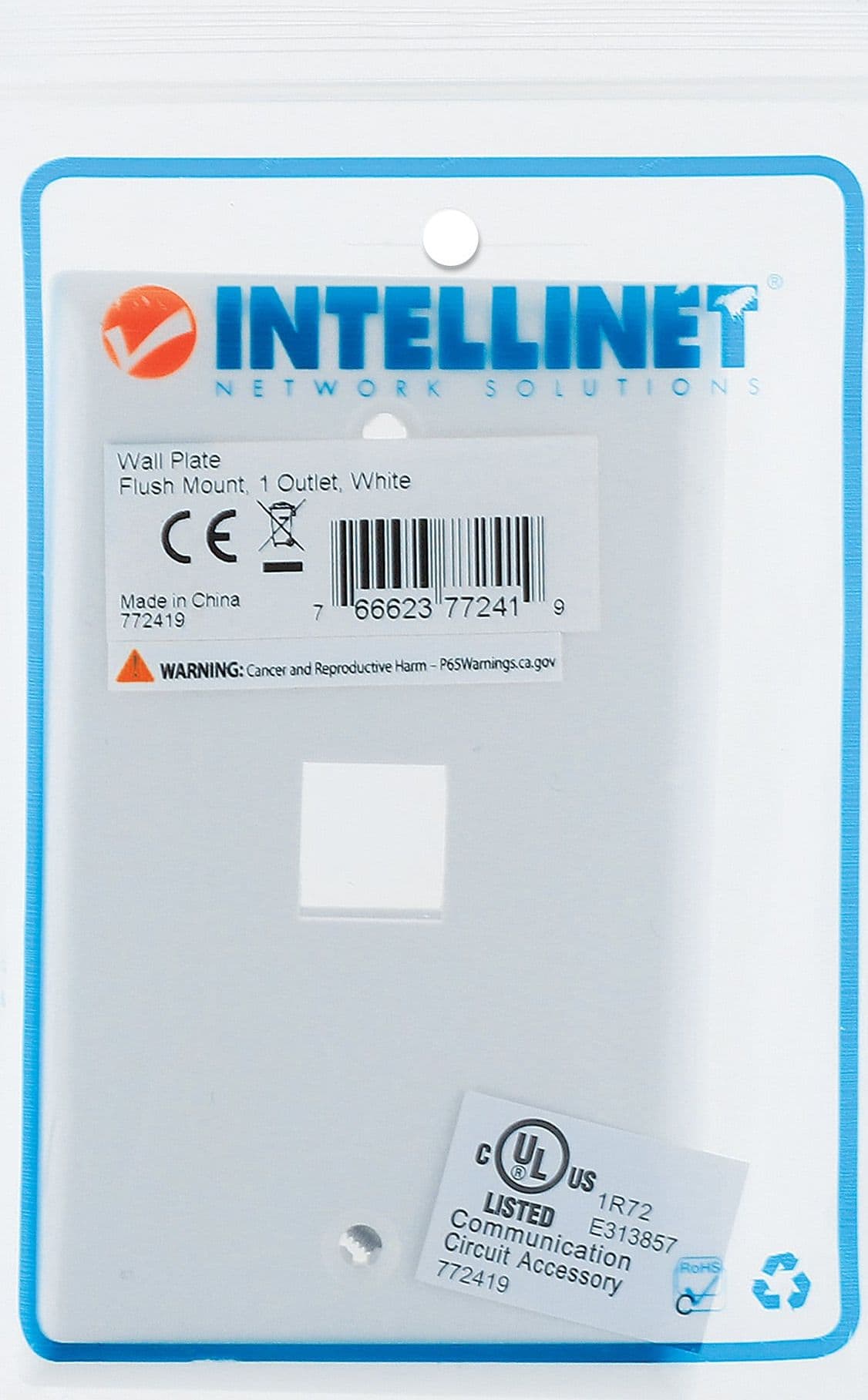 Placca Porta Frutti 1 Posto Mod.503 Bianco - 30