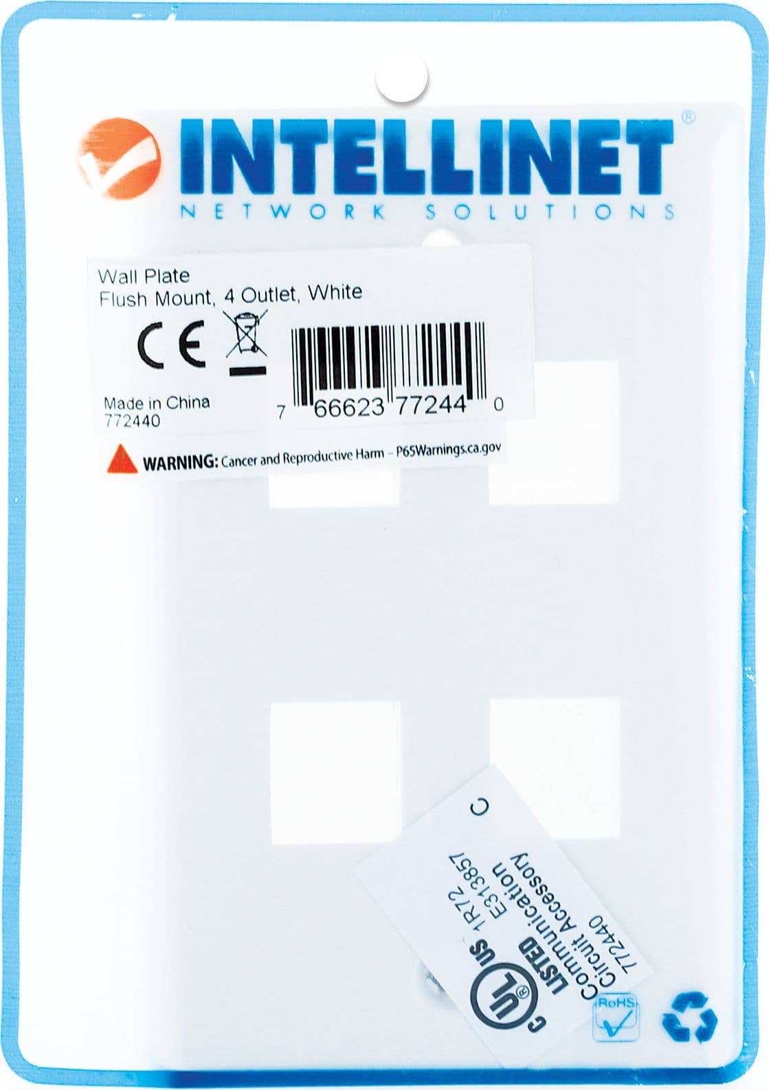 Placca Porta Frutti 4 Posti Mod.503 Bianco - 24