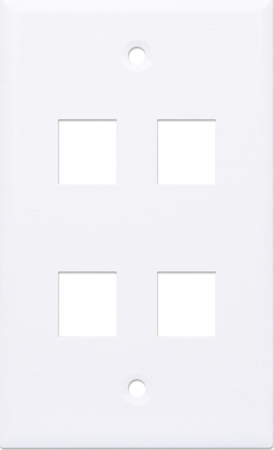 Placca Porta Frutti 4 Posti Mod.503 Bianco - 25
