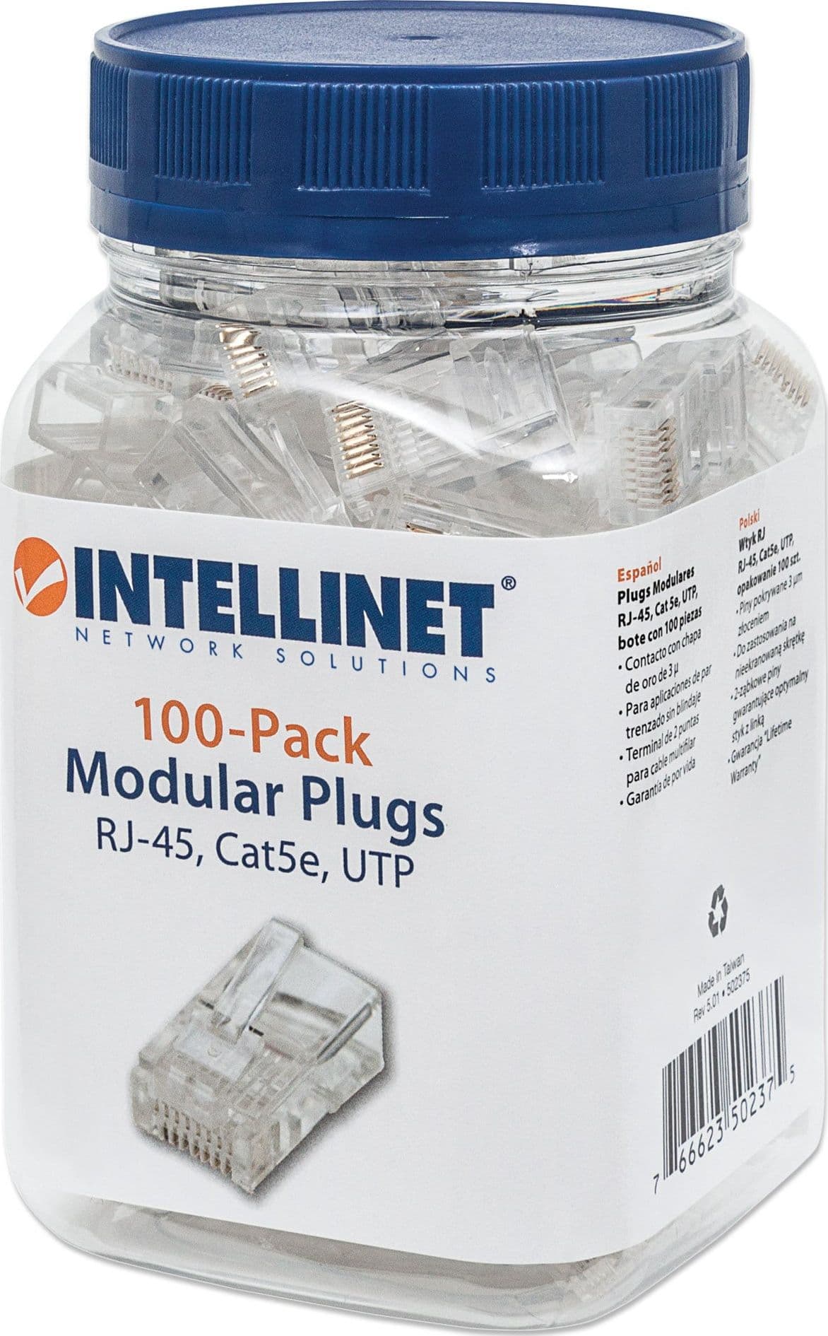 Confezione 100 Plug RJ45 UTP per Cavo Flessibile Cat.5E - 11