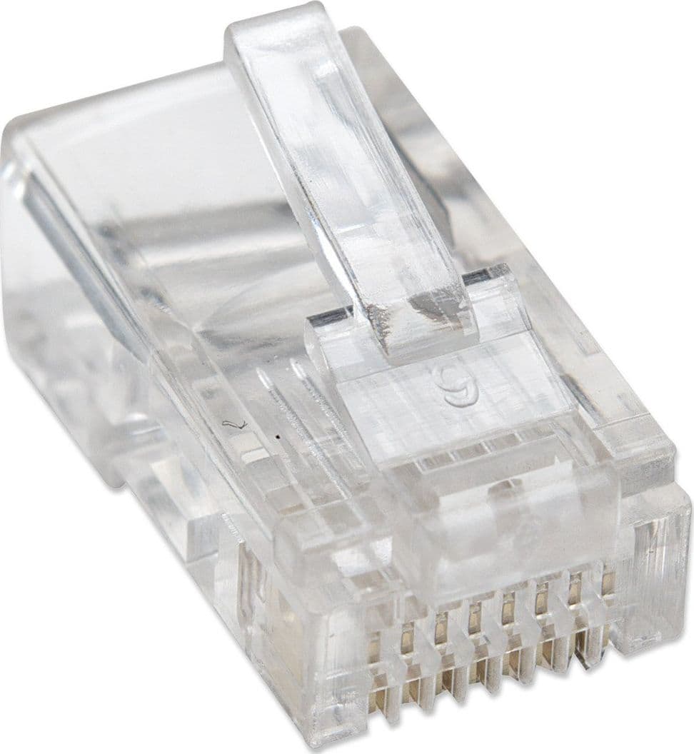 Confezione 100 Plug RJ45 UTP per Cavo Flessibile Cat.5E - 6
