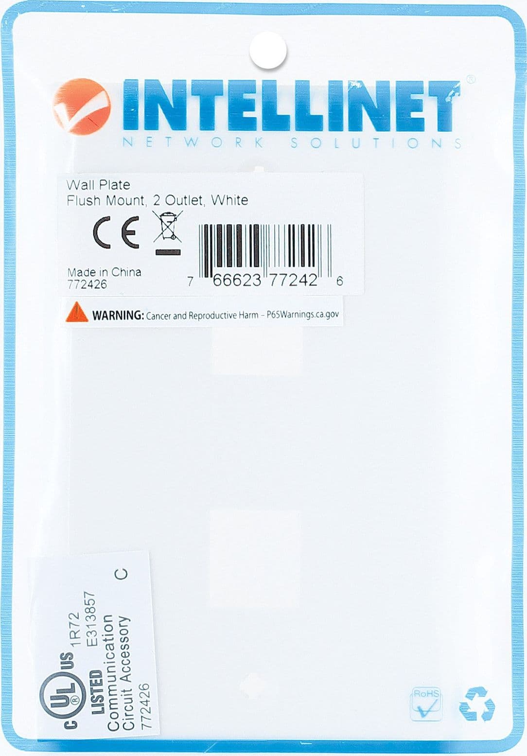 Placca Porta Frutti 2 Posti Mod.503 Bianco - 19