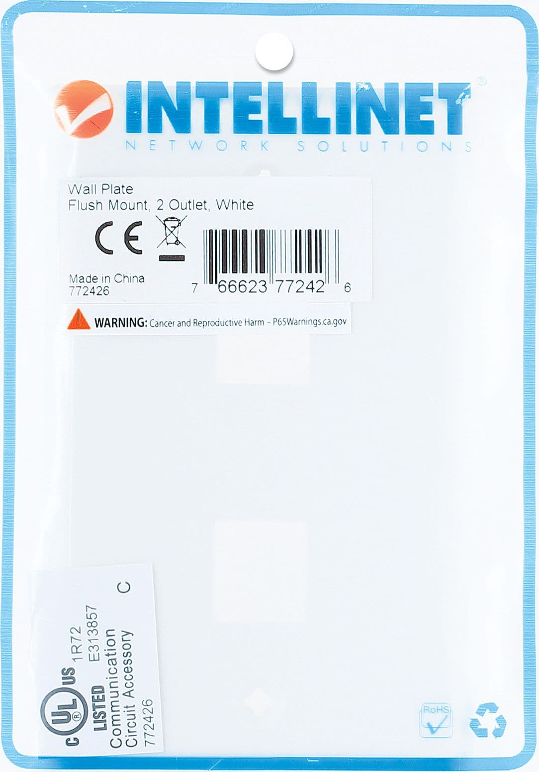 Placca Porta Frutti 2 Posti Mod.503 Bianco - 23