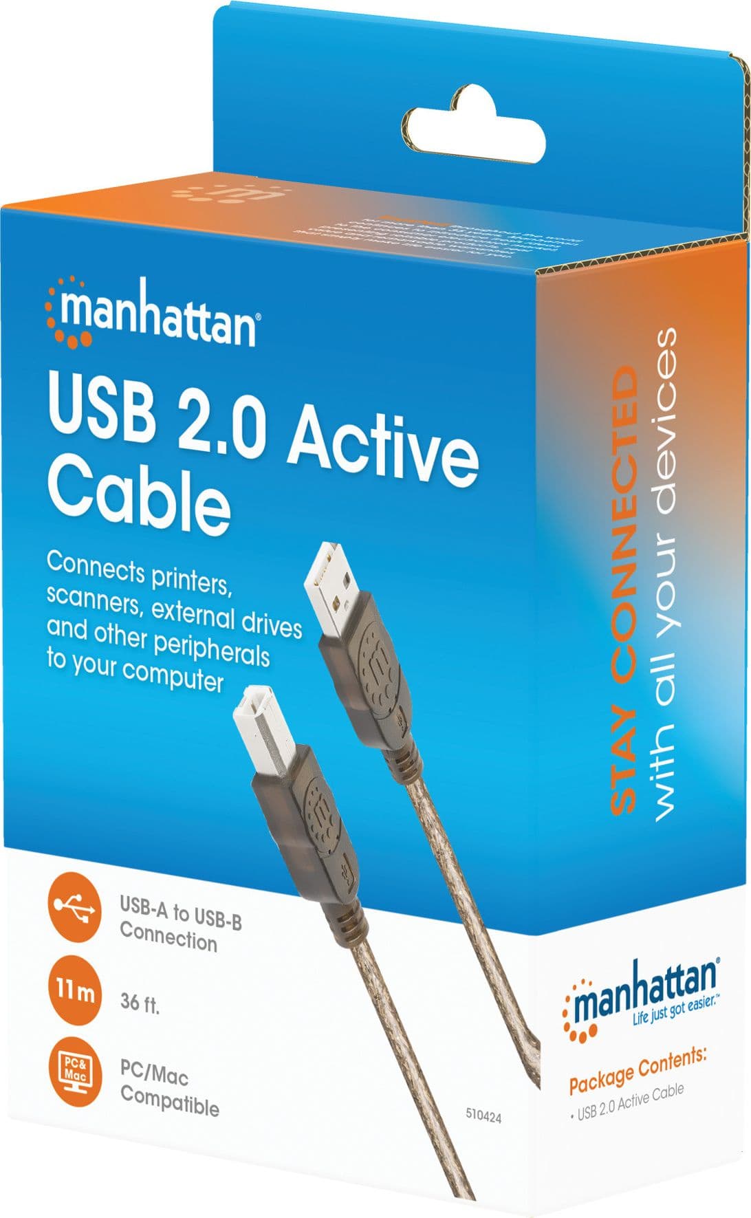 Prolunga Attiva USB-A USB-B Hi-Speed USB 2.0 11m - 25