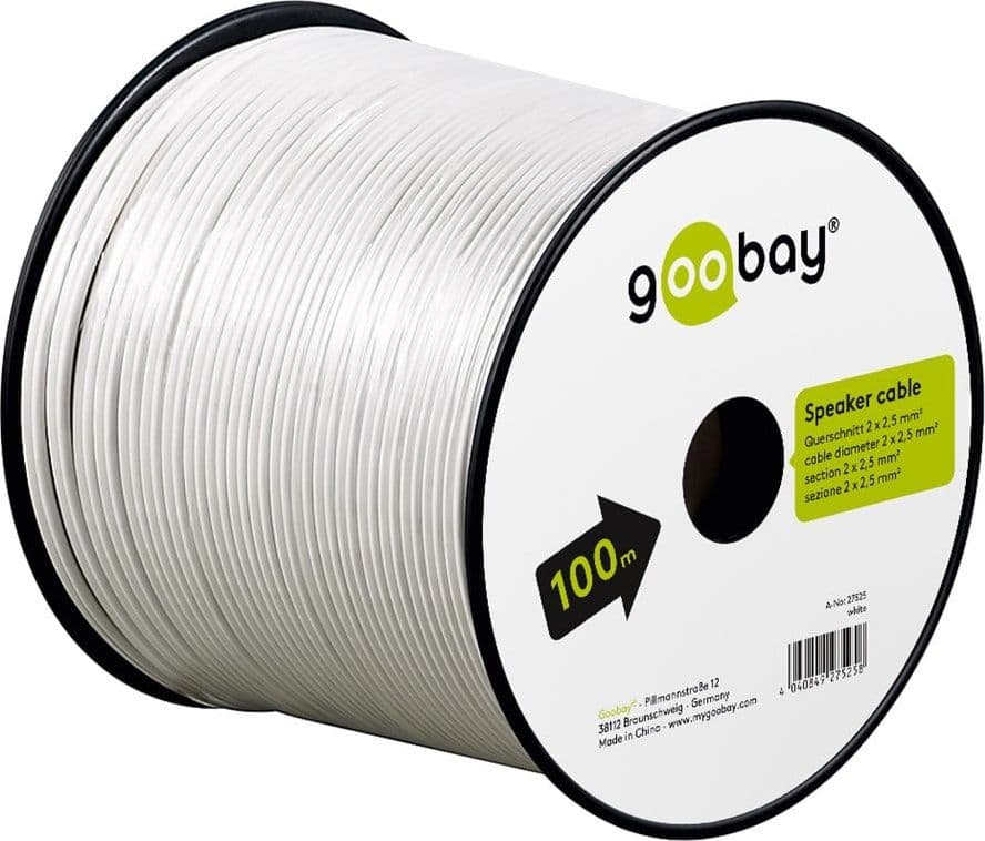 Cavo Audio per diffusori acustici Bianco 2,5 mm² matassa 100mt - 11