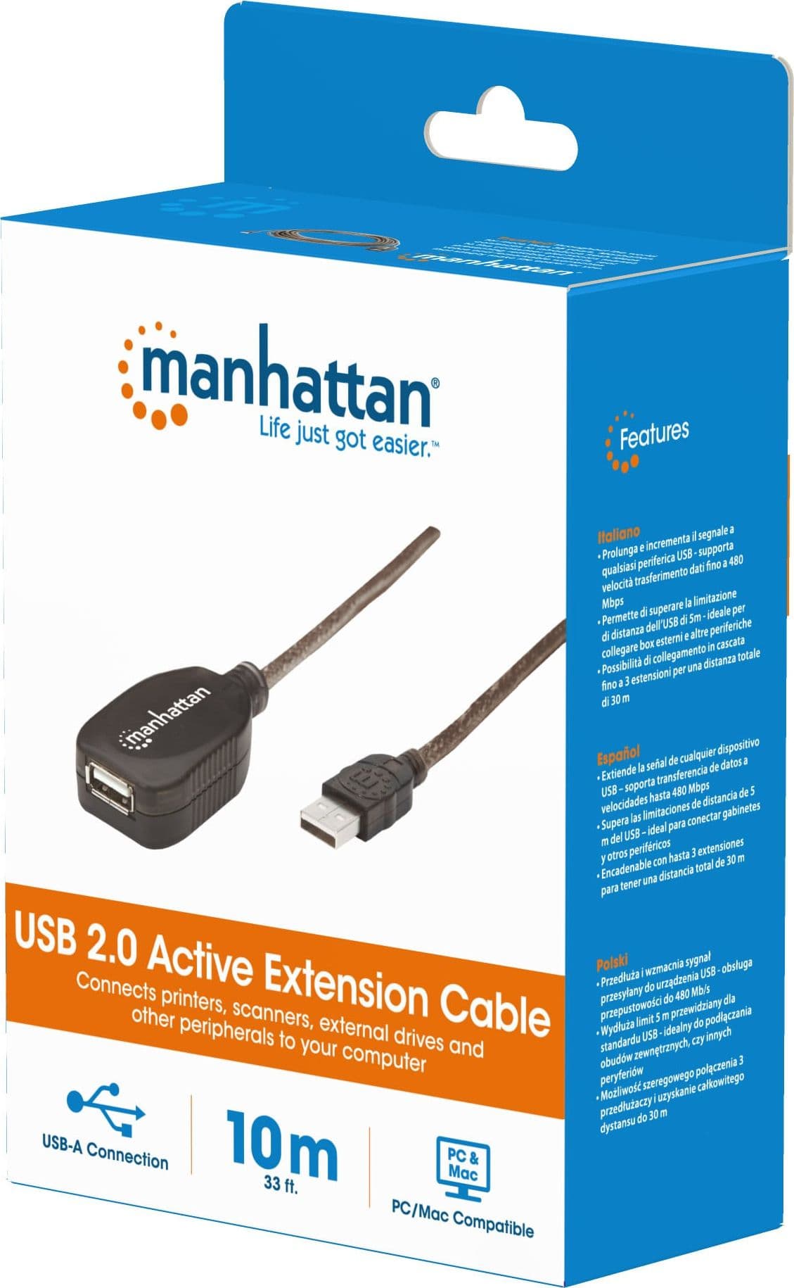 Cavo Prolunga Attivo USB 2.0 Hi-Speed 10 mt - 13
