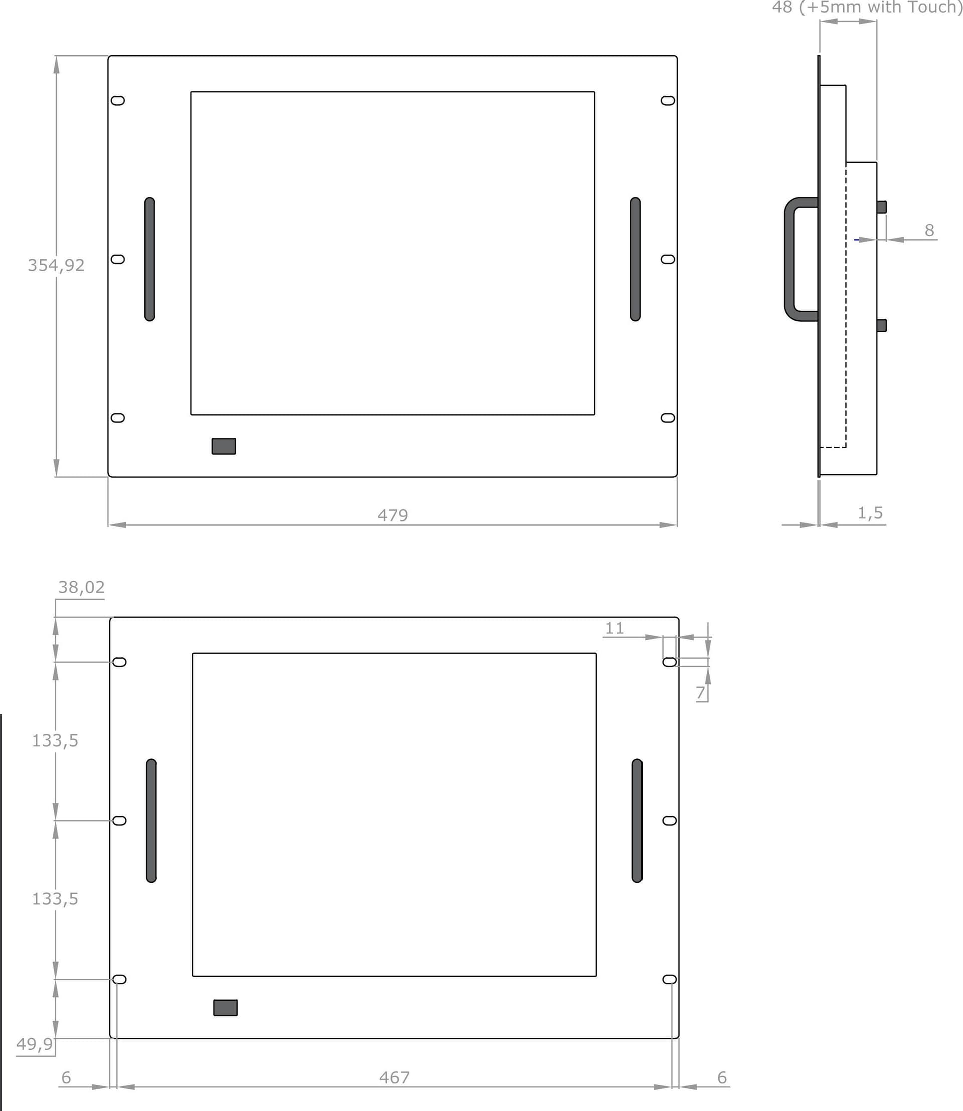 Monitor LCD 17'' per Rack 19'' 8 Unit&agrave Nero - 6