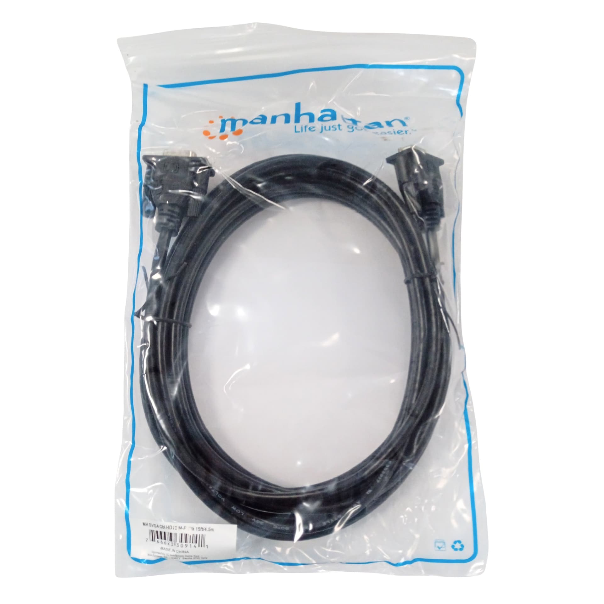 Cavo prolunga monitor SVGA standard M/F 4,5 mt NERO - 11