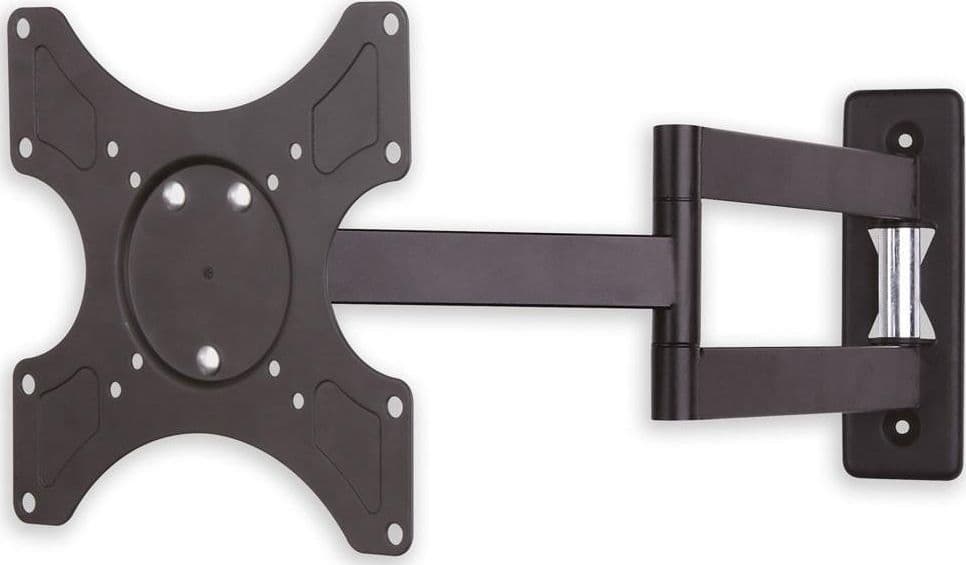 Supporto a muro per TV LED LCD 19-37'' inclinabile 3 snodi nero - 11