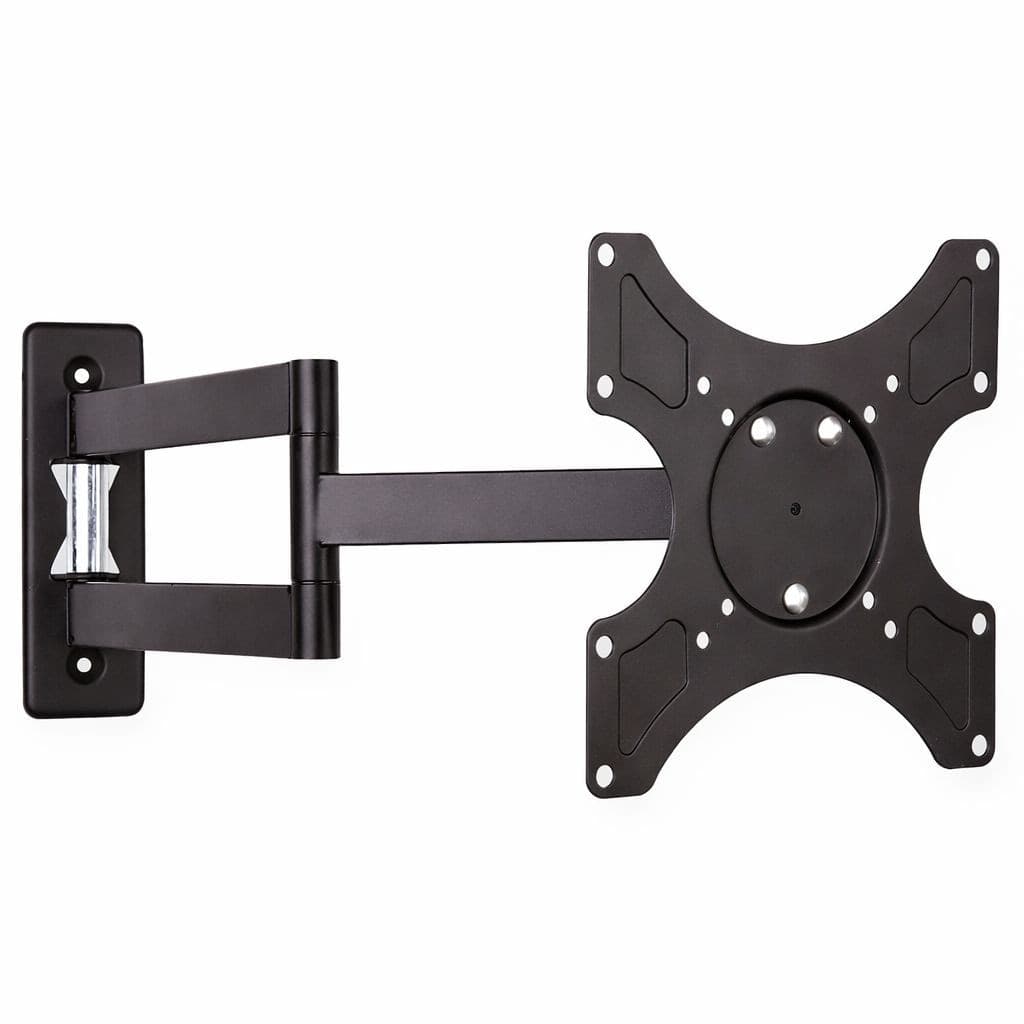 Supporto a muro per TV LED LCD 19-37'' inclinabile 3 snodi nero - 18