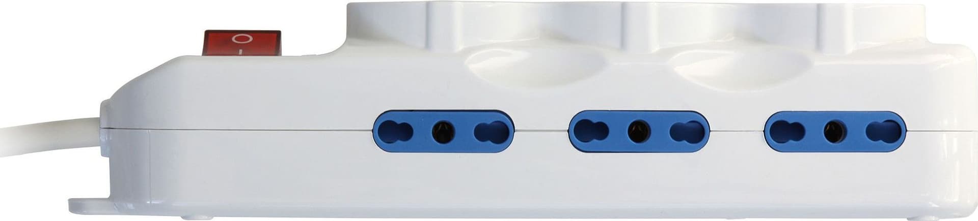 Multipresa 6 Posti Italiana Bipasso / 3 Schuko con Interruttore - 8