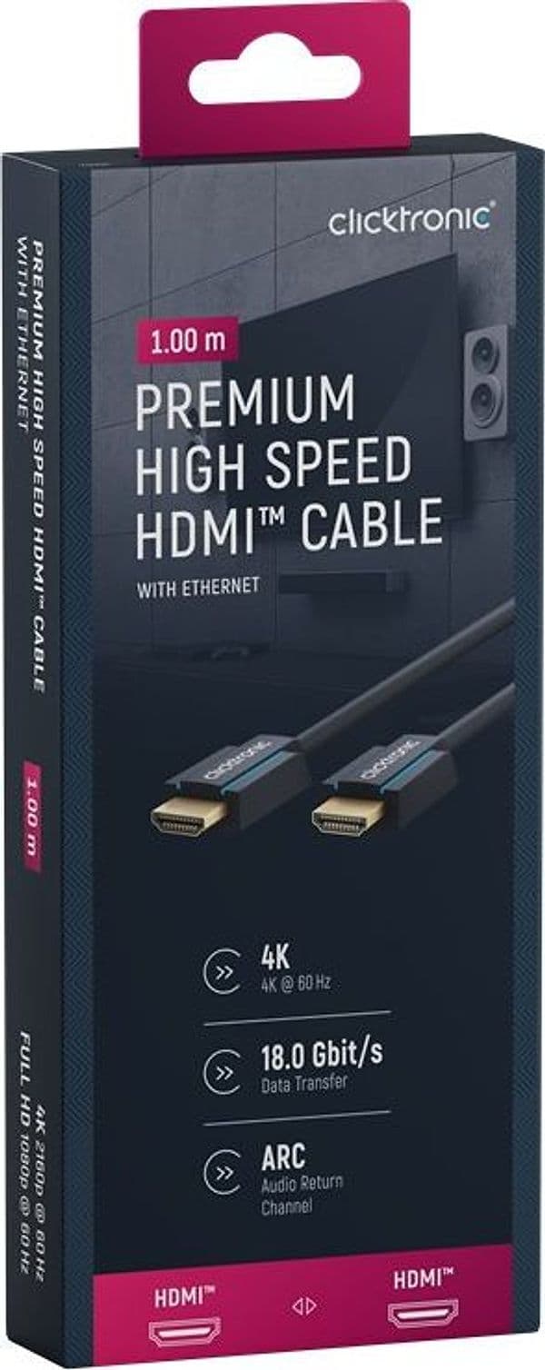 Cavo HDMI High Speed Ethernet A/A M/M 1 m Alta Qualit&agrave - 6