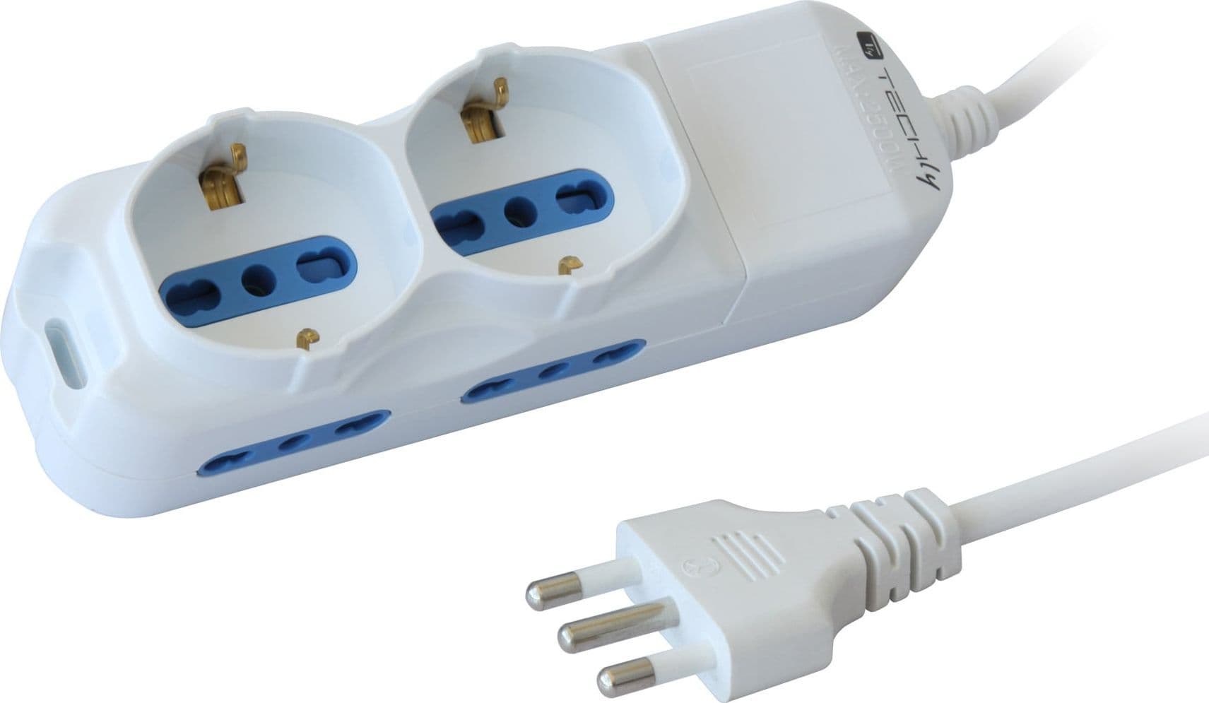 Multipresa 4 Posti Italiana Bipasso / 2 Schuko - 12
