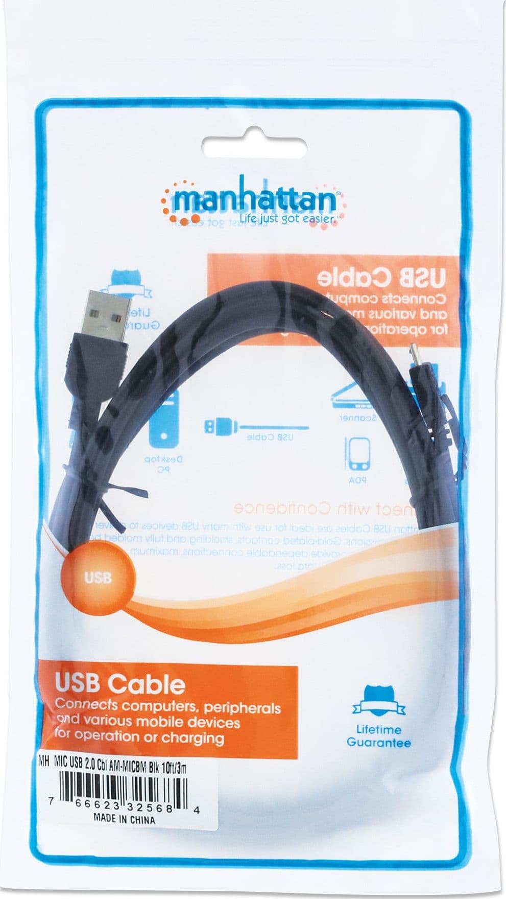 Cavo USB 2.0 A maschio/Micro B maschio 3 metri Nero - 14